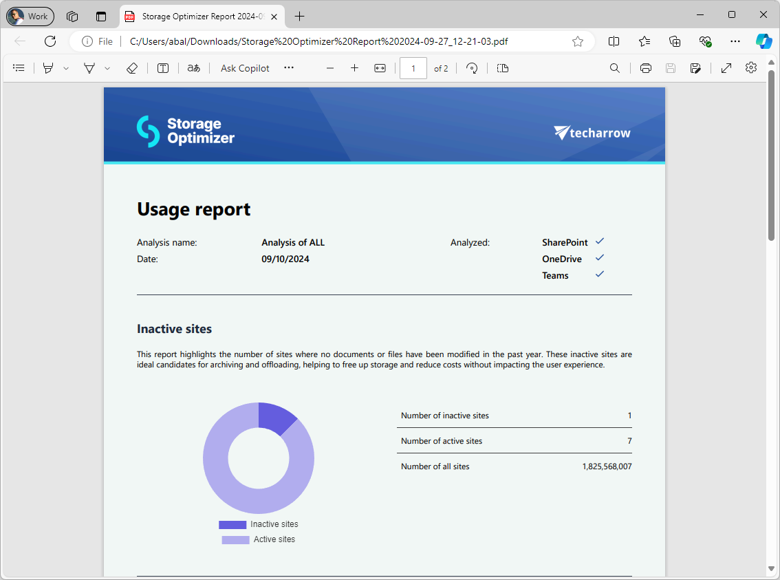 Export your analysis results