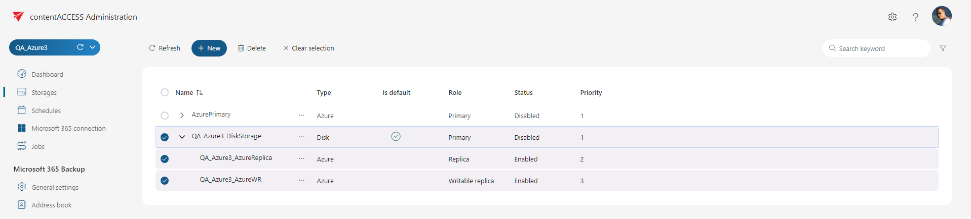 Storage failover and redundancy